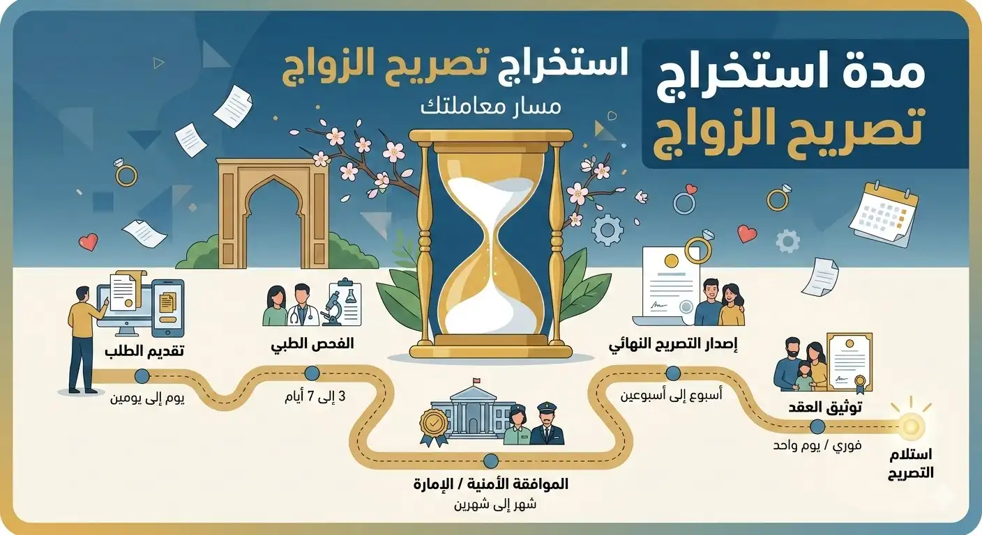 مدة استخراج تصريح زواج