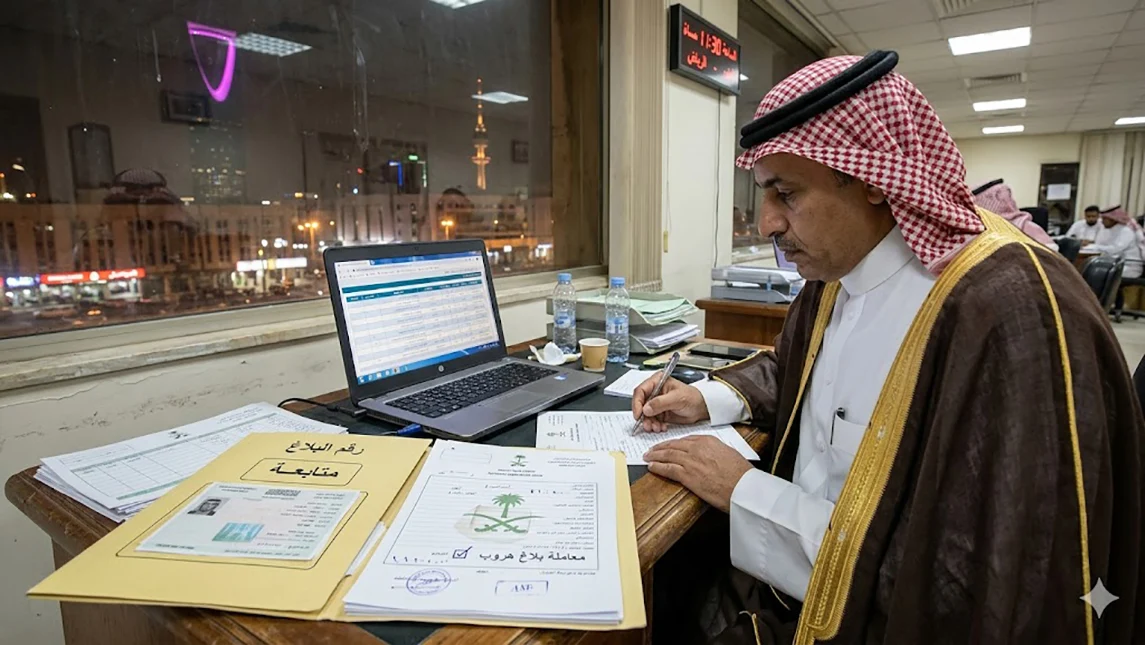 معقب الغاء بلاغ هروب في الرياض