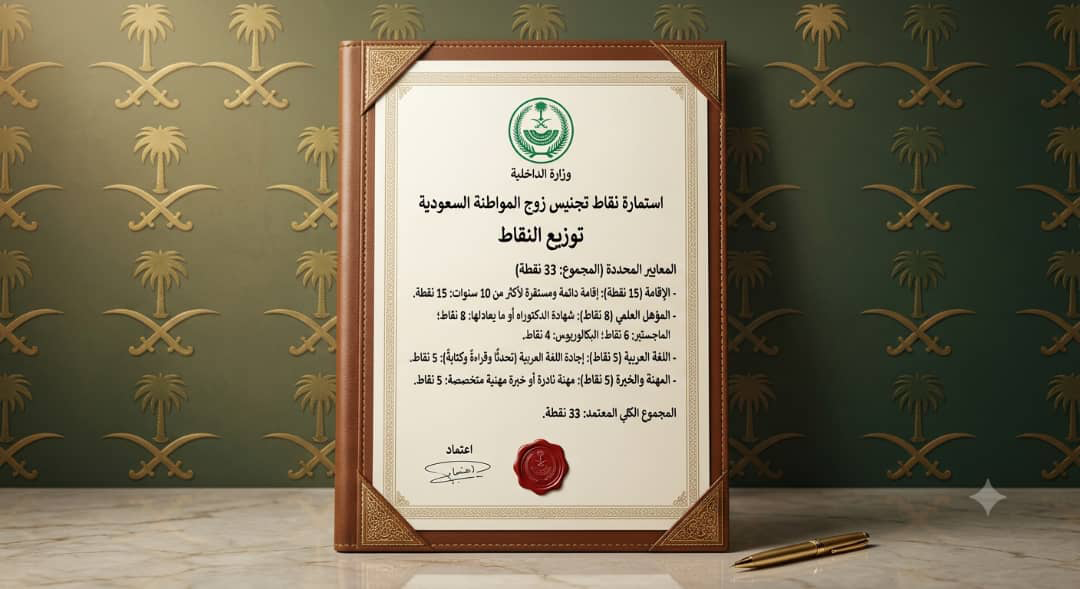 نقاط التجنيس لزوج المواطنة